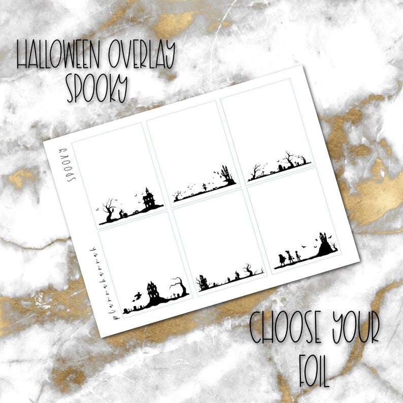 Spooky | Foiled Halloween Overlay