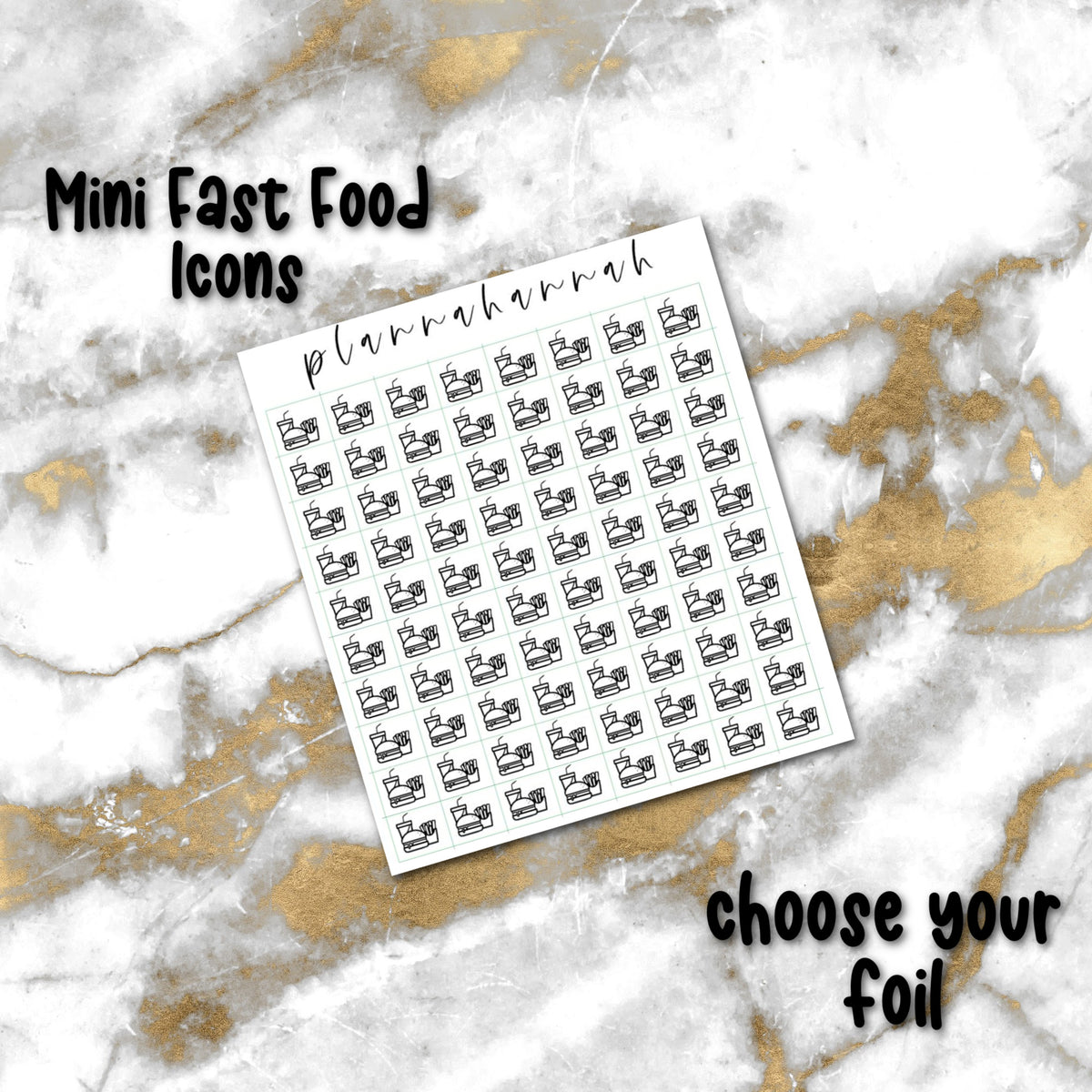 Mini Fast Food | Foiled Icons