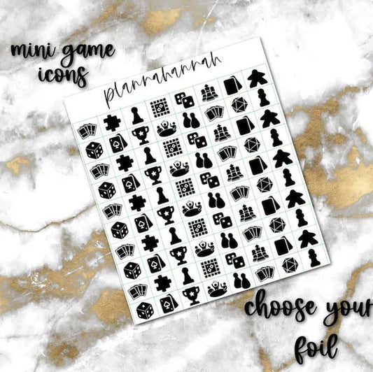 Mini Game Icons | Foiled Icon Sampler