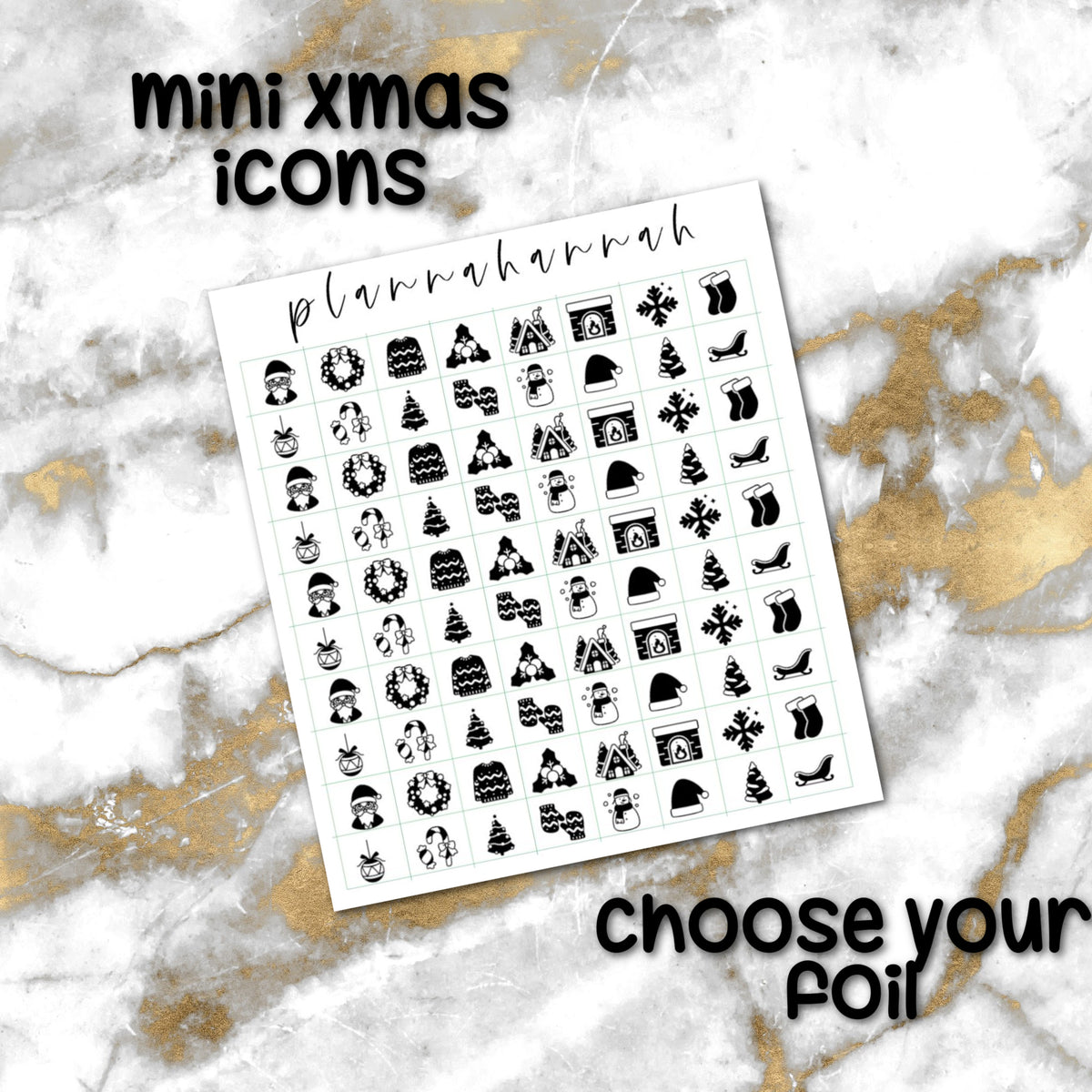 Mini Xmas | Foiled Holiday Icons