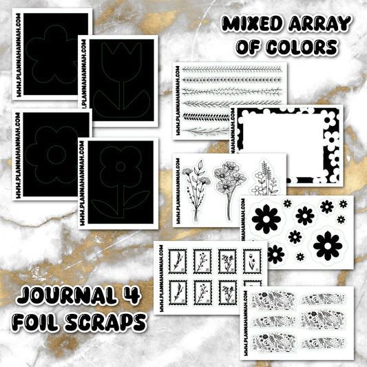 Junk Journal V4 | Mixed Foil Journaling Stickers