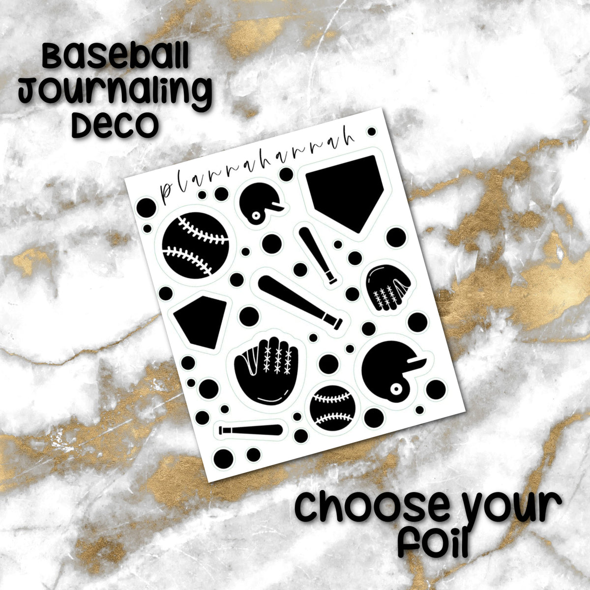 Baseball | Foiled Journal Deco