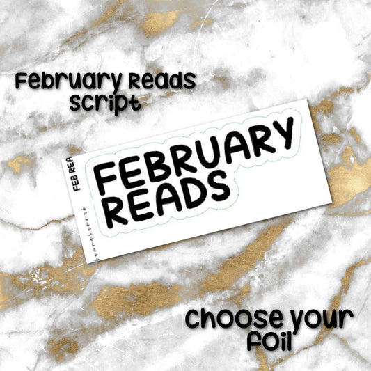 February Reads | Foiled Journaling Sticker