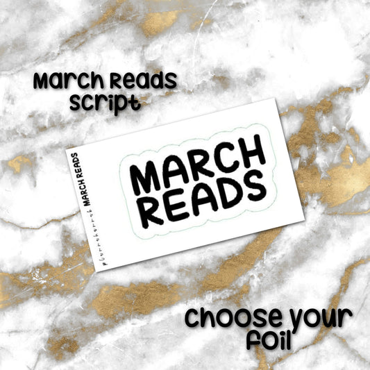 March Reads | Foiled Journaling Sticker