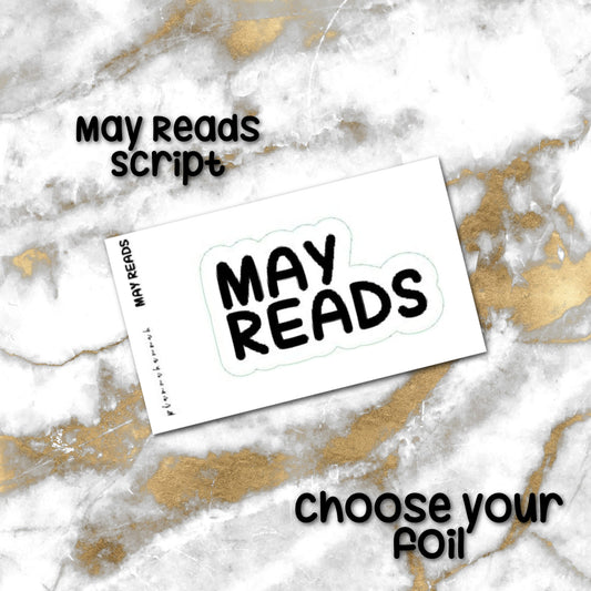 May Reads | Foiled Journaling Sticker