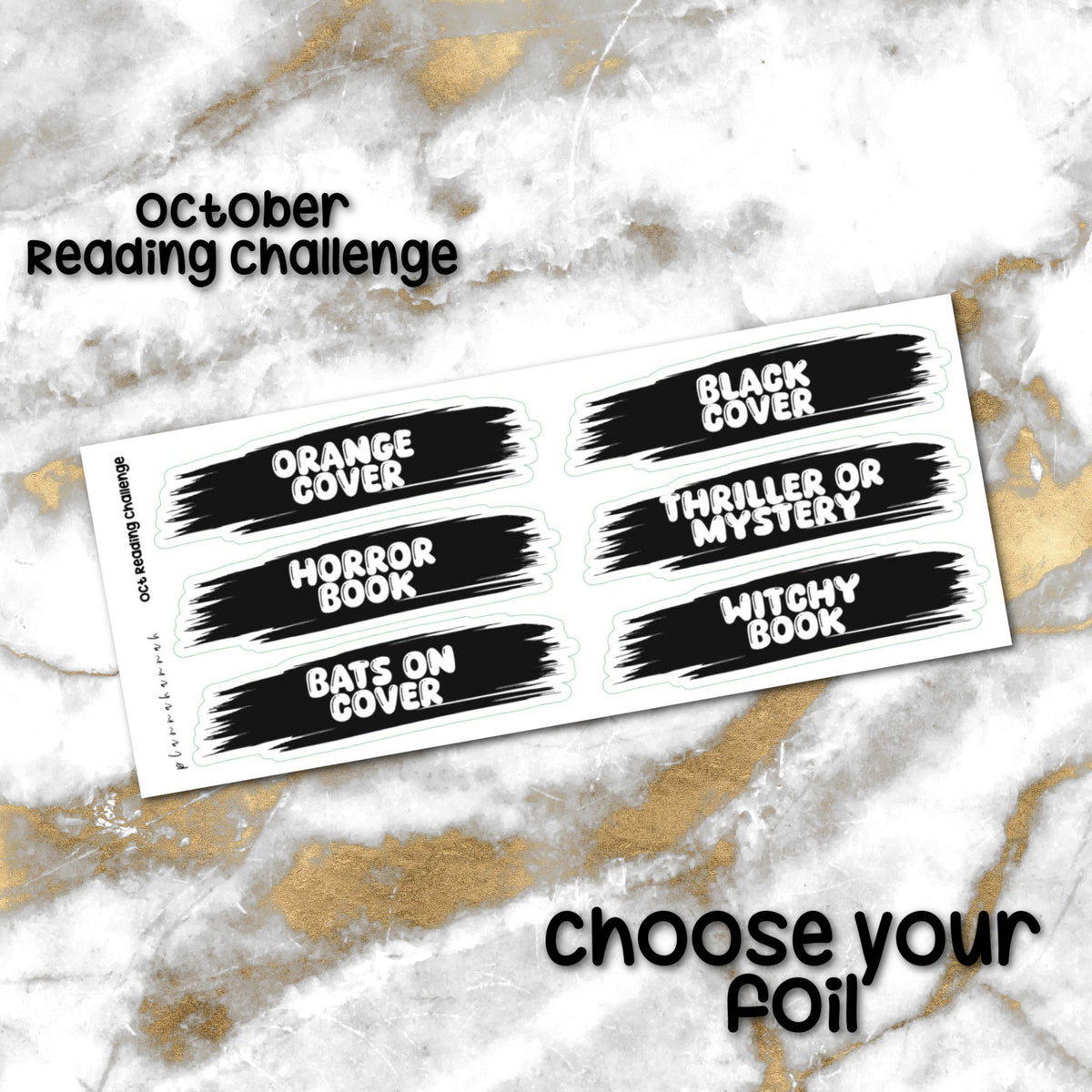 October Reading Challenge | Foiled Journal Sticker
