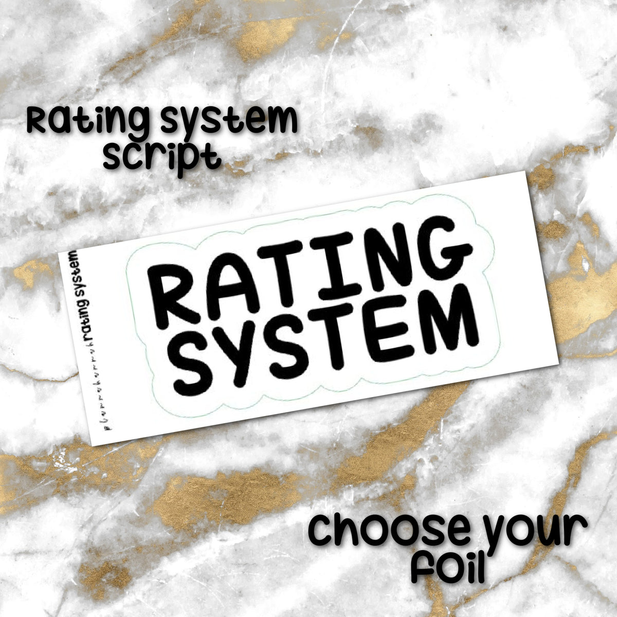 Rating System | Foiled Journaling Sticker