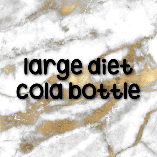Diet Cola Bottle | Foiled Single Sticker *NOT WATERPROOF*