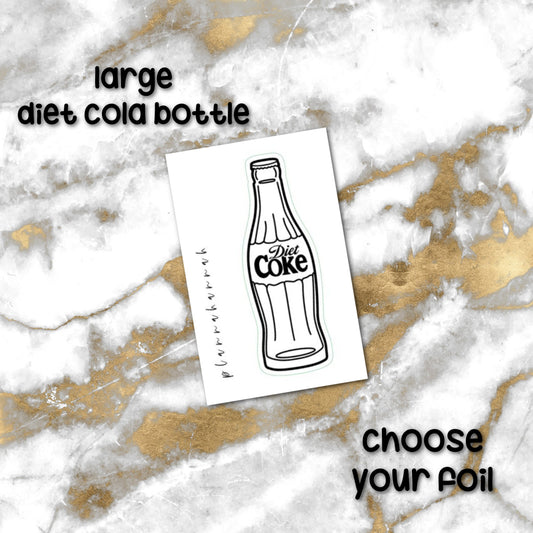 Diet Cola Bottle | Foiled Single Sticker *NOT WATERPROOF*