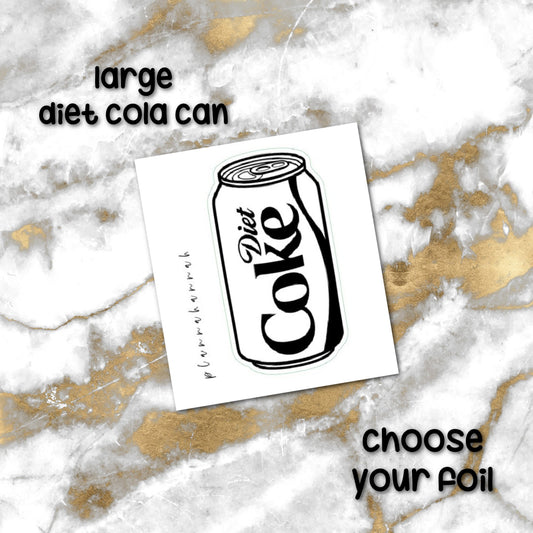 Diet Cola Can | Foiled Single Sticker *NOT WATERPROOF*