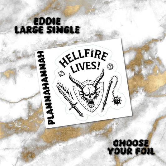 Eddie | Foiled Single Sticker *NOT WATERPROOF*