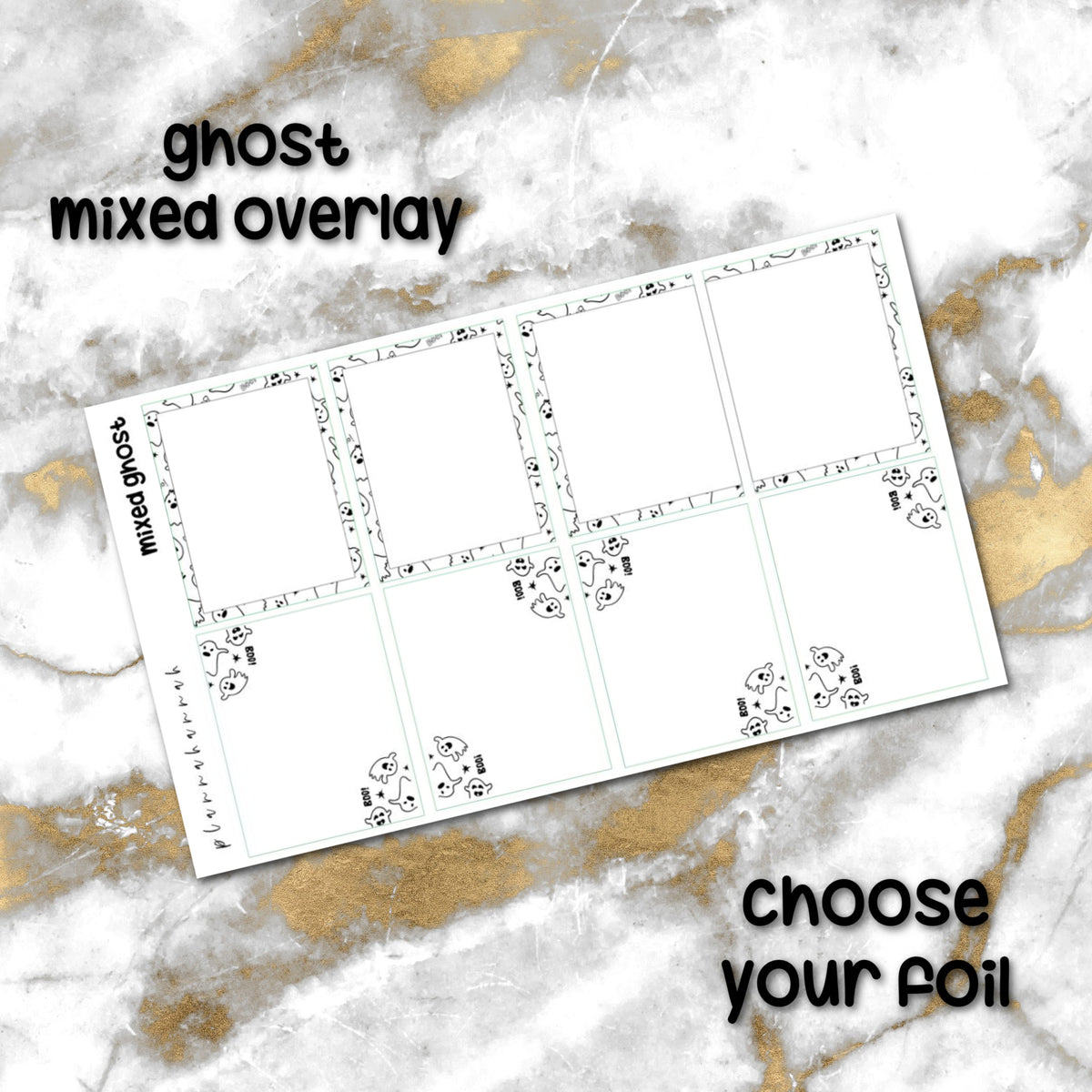 Mixed Ghost | Foiled Halloween Overlay