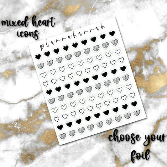 Mixed Heart | Foiled Icon Sampler