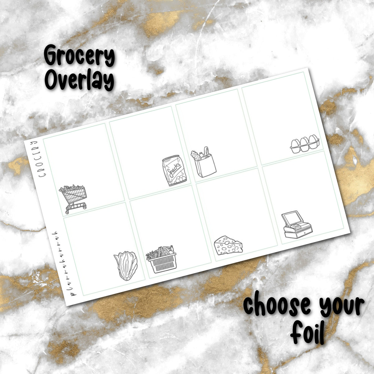 Grocery Shopping | Foiled Overlay