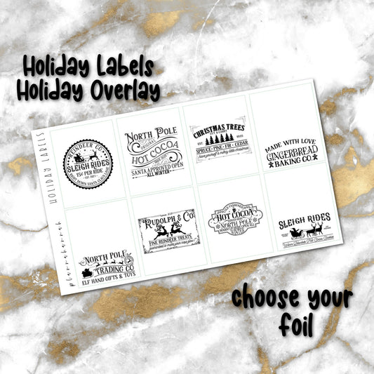 Holiday Label | Foiled Holiday Overlay