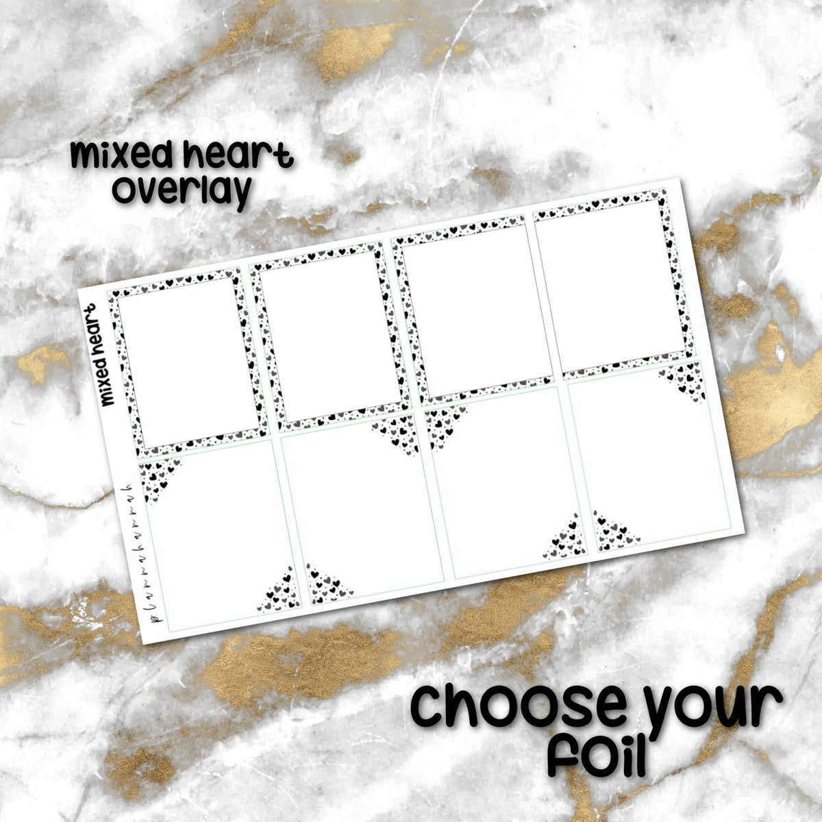 Mixed Hearts | Foiled Overlay