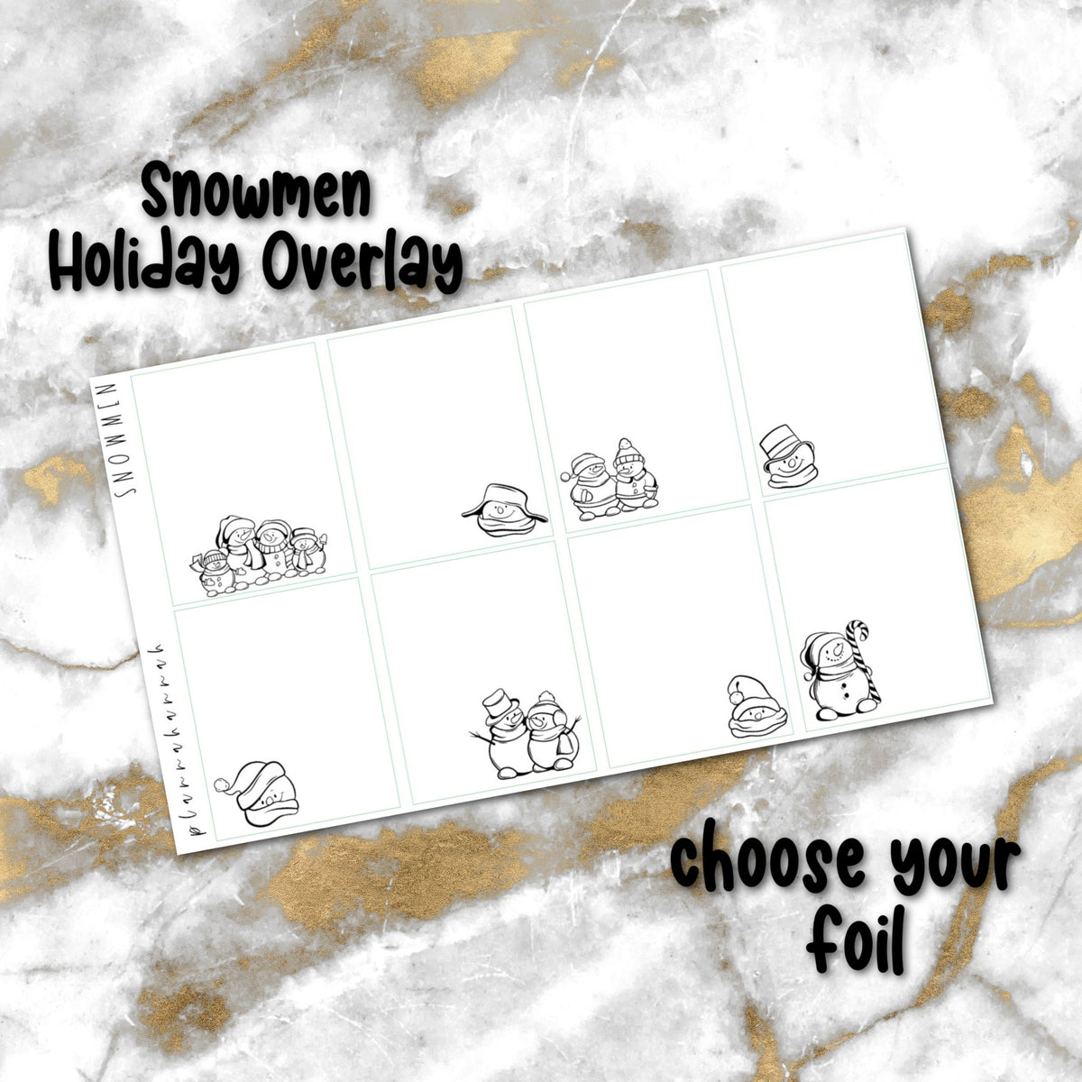 Snowmen | Foiled Holiday Overlay