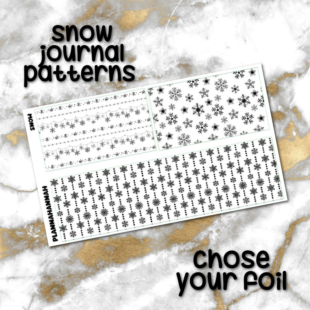 Snow | Foiled Journaling Patterns