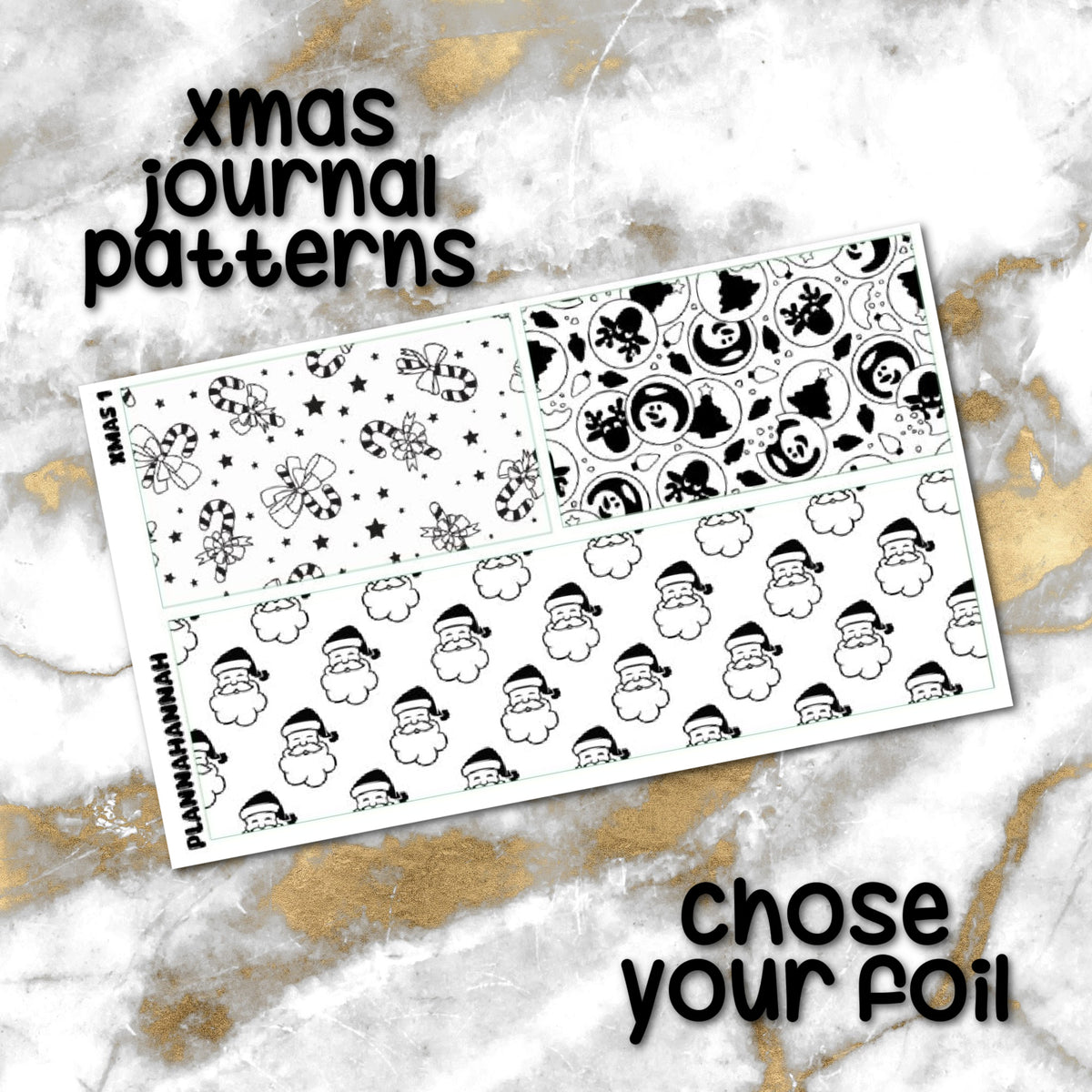 Xmas | Foiled Journaling Patterns