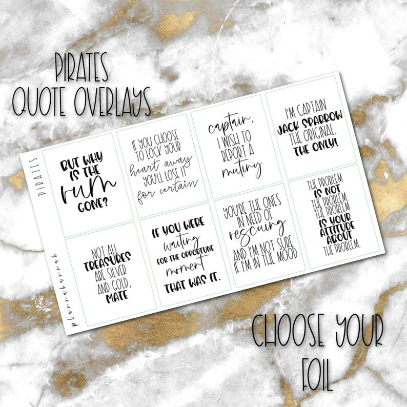 Pirates | Foiled Fandom Quotes