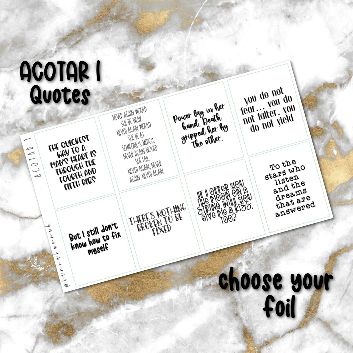 ACOTAR 1 | Foiled Quote