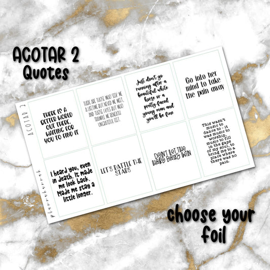 ACOTAR 2 | Foiled Quote