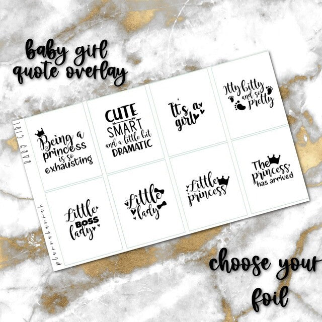 Baby Girl | Foiled Quote