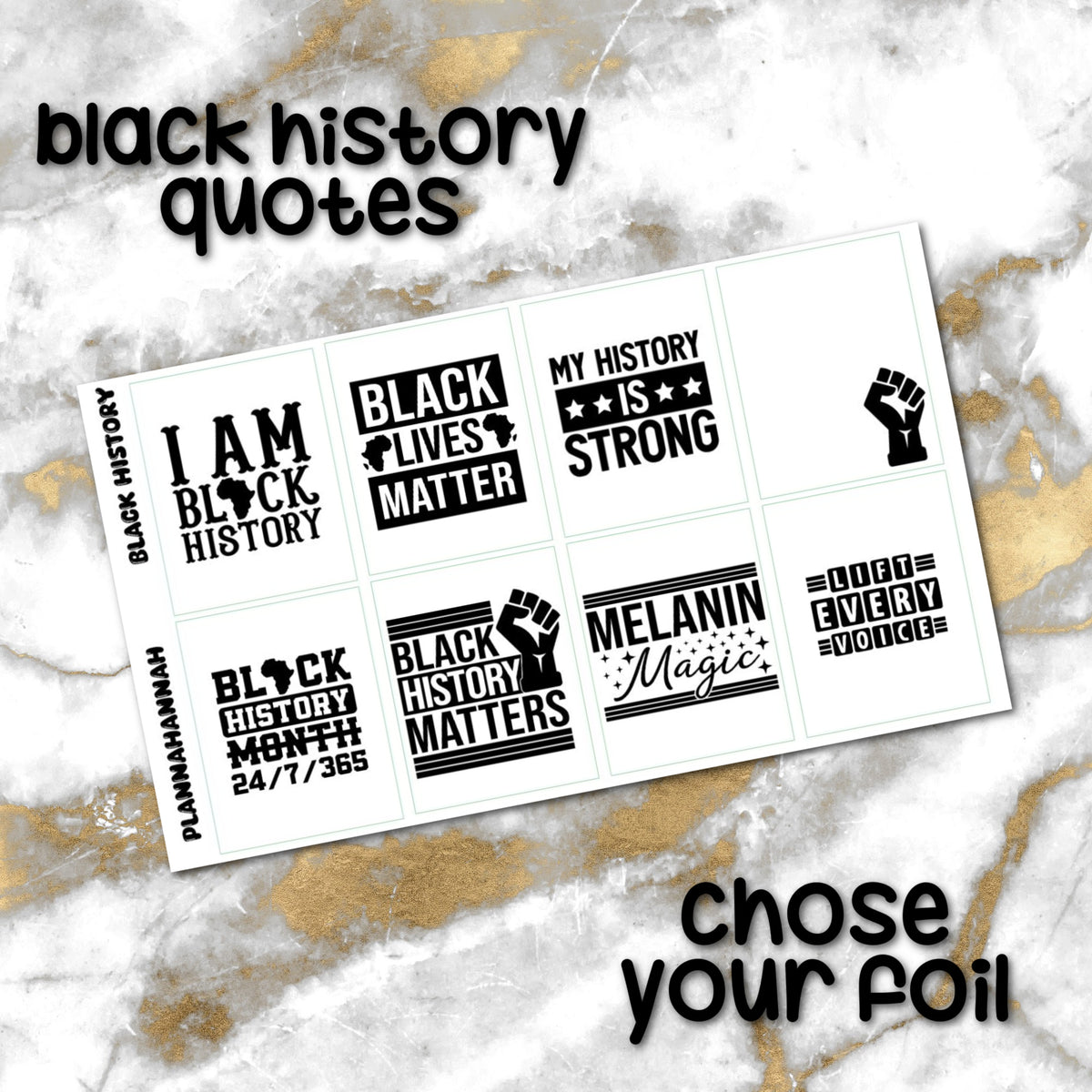 Black History | Foiled Quote
