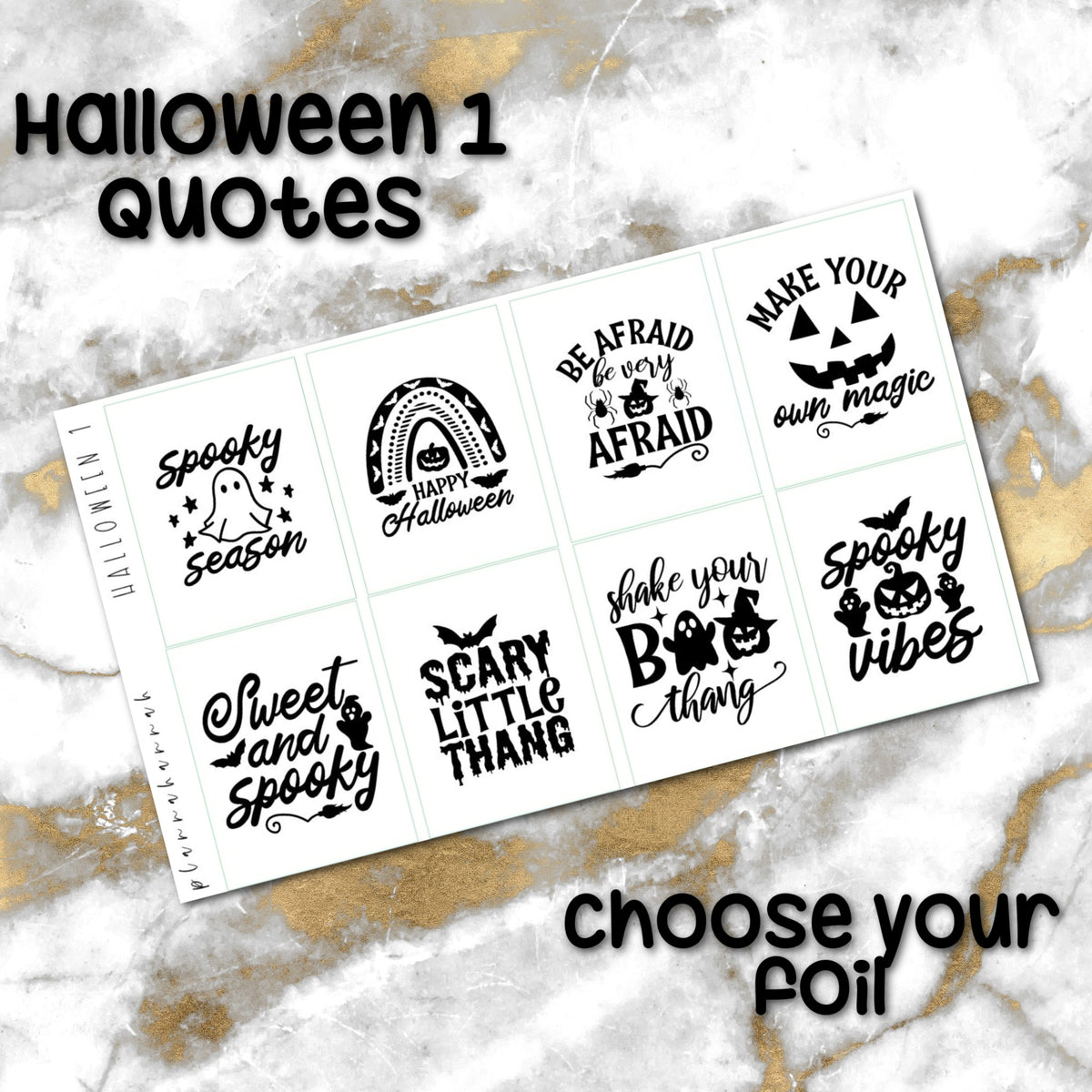 Halloween 1 | Foiled Halloween Quotes