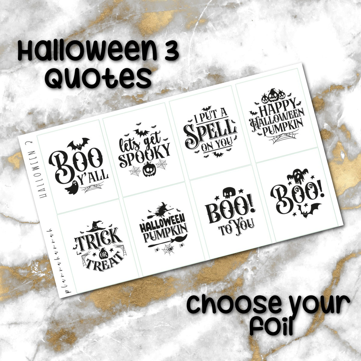 Halloween 3 | Foiled Halloween Quotes