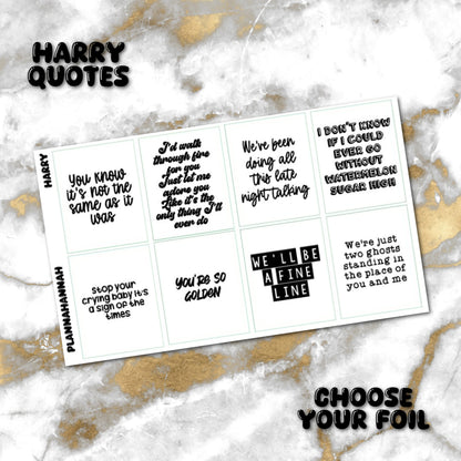 Harry | Foiled Fandom Quotes