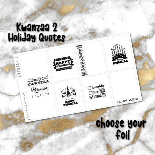Kwanzaa 2 | Foiled Holiday Quotes