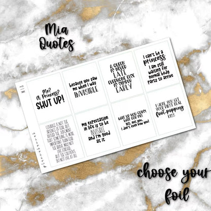 Mia | Foiled Fandom Quotes