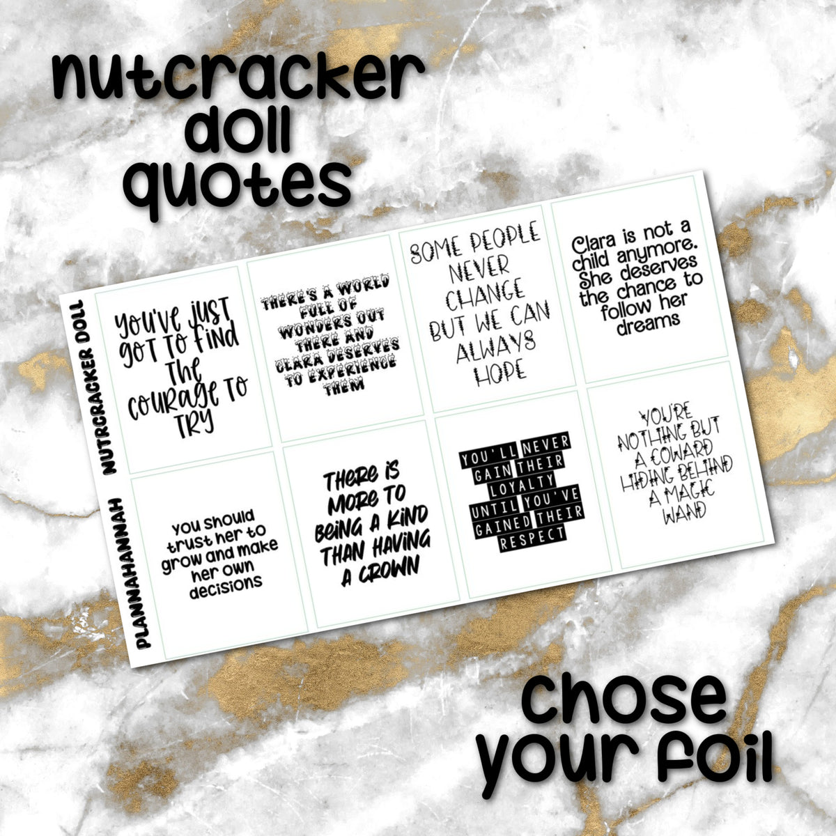 Nutcracker Doll | Foiled Quote