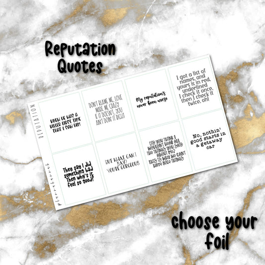 Reputation | Foiled Fandom Quotes