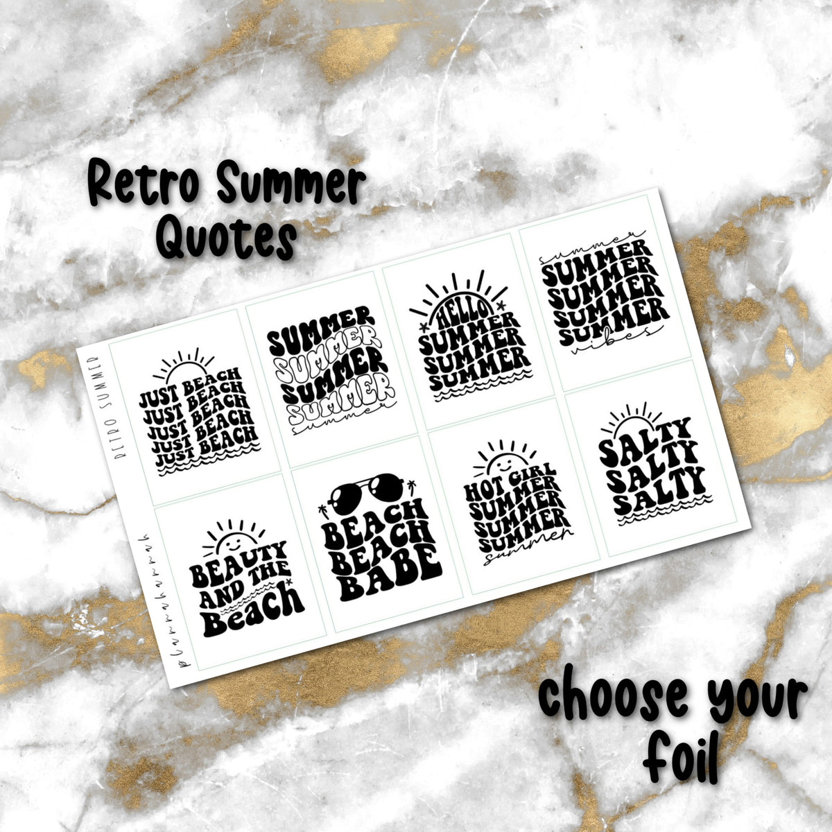 Retro Summer | Foiled Quote