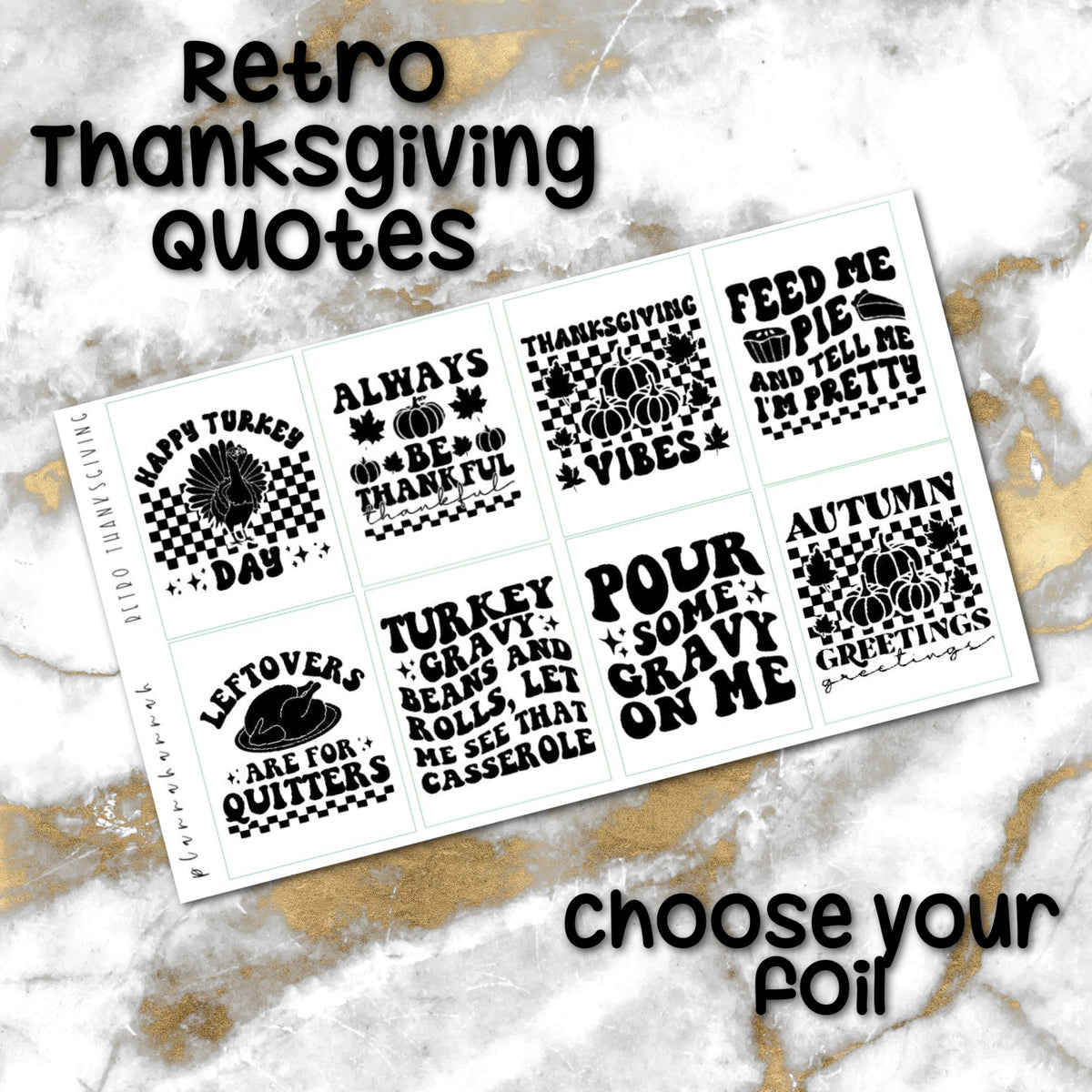 Retro Thanksgiving | Foiled Halloween Quotes