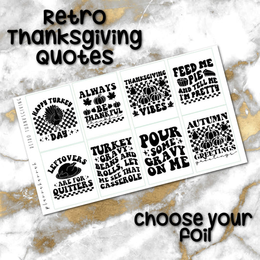 Retro Thanksgiving | Foiled Halloween Quotes