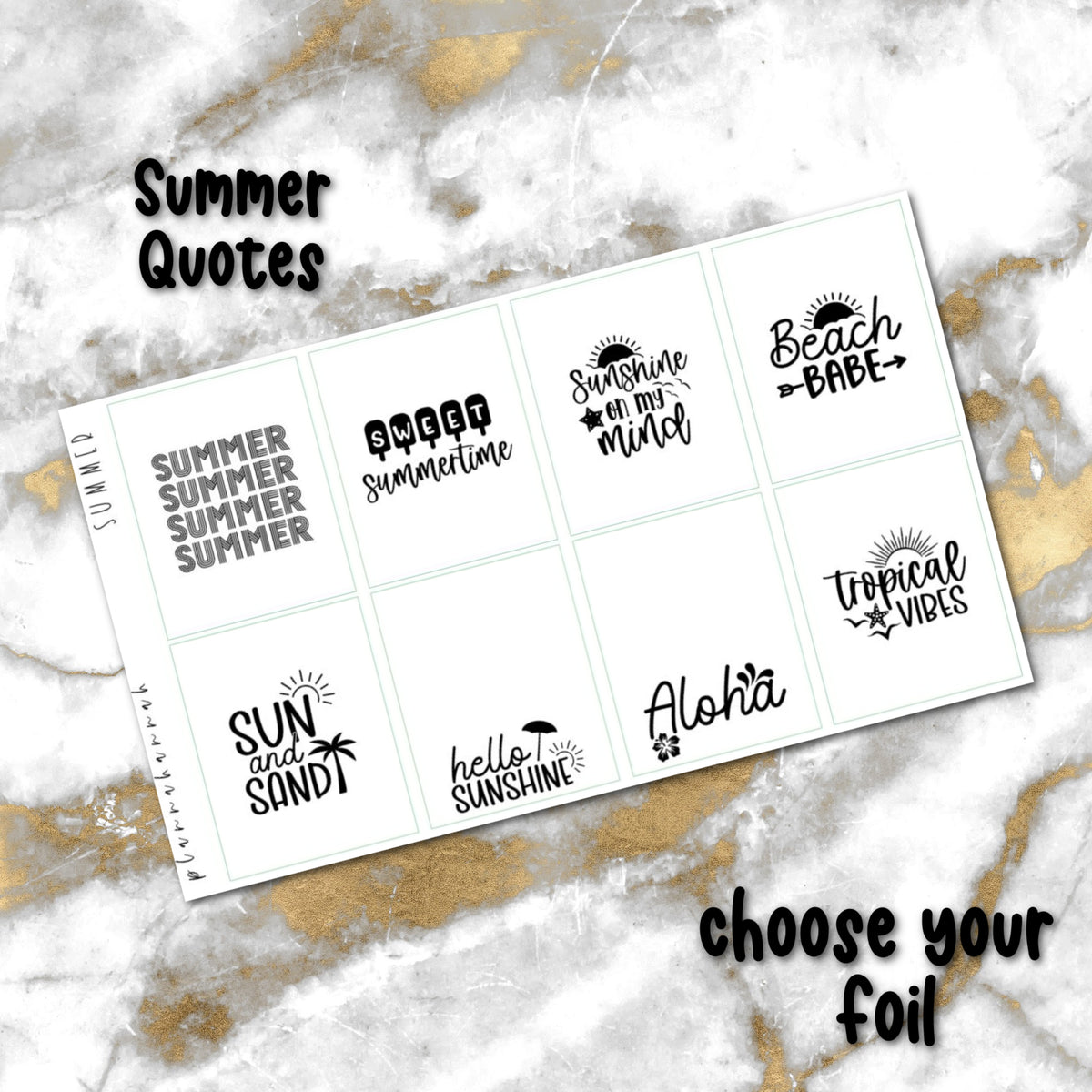 Summer | Foiled Quote
