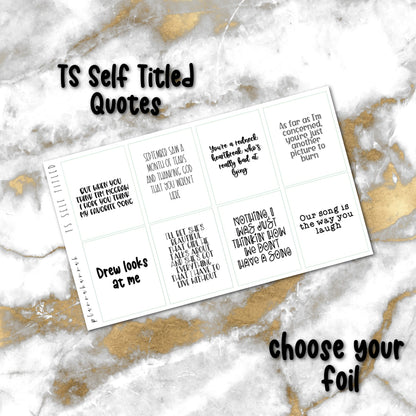 TS Self Titled | Foiled Fandom Quotes