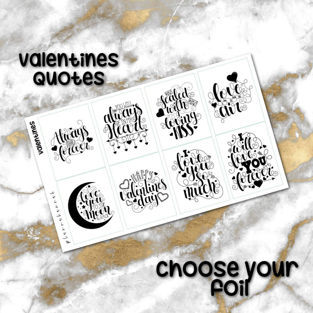 Valentines | Foiled Quotes