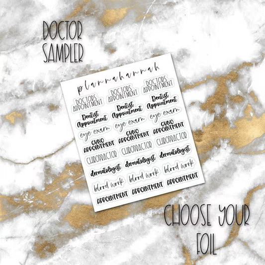 Doctor | Foiled Script Sampler