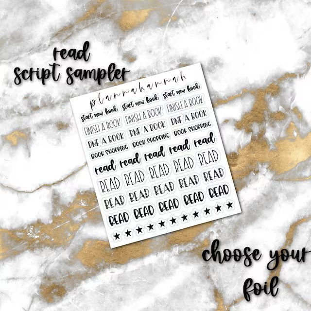 Read | Foiled Script Sampler