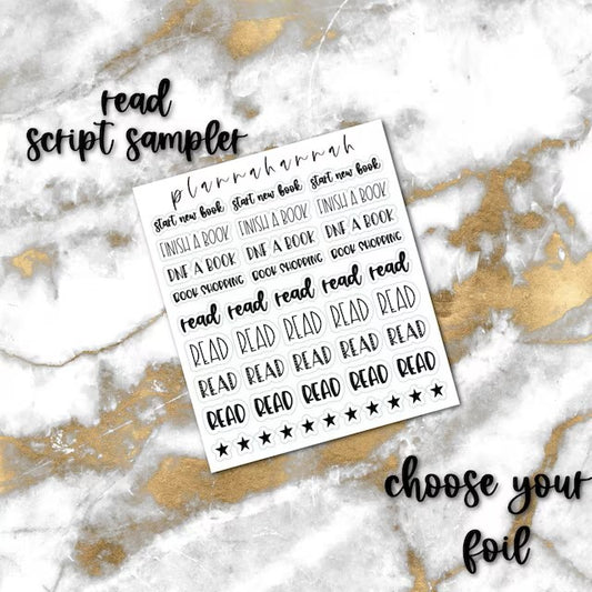 Read | Foiled Script Sampler