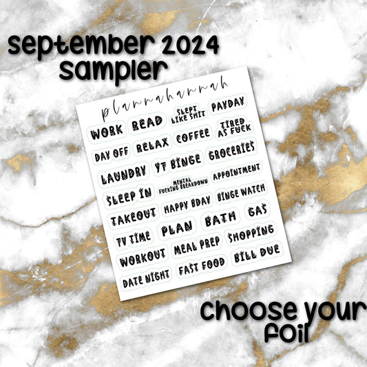 September 2024 FOTM | Foiled Script Sampler
