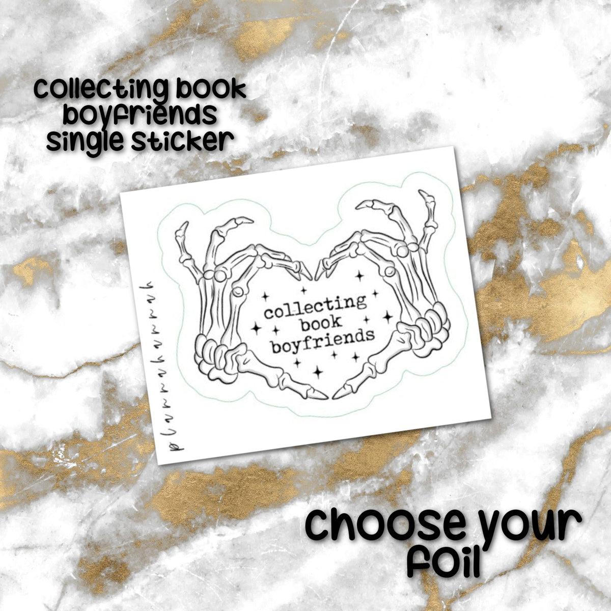 Collecting Book Bf's | Foiled Single Sticker *NOT WATERPROOF*