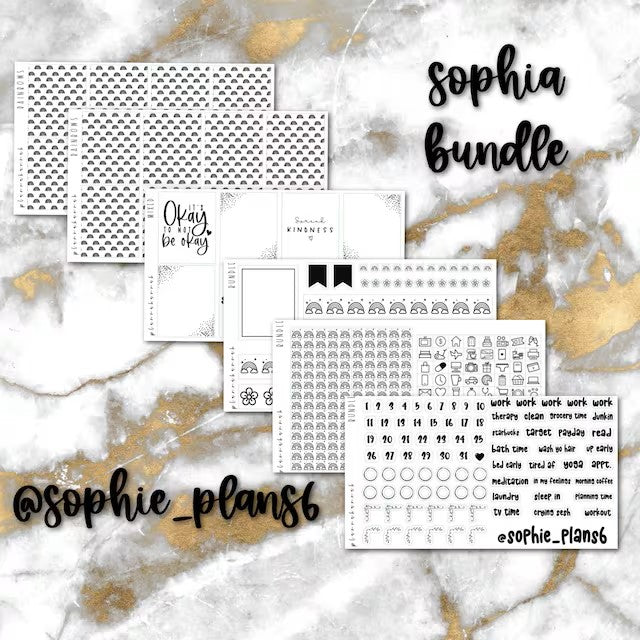 Sophia | Foiled Sticker Bundle