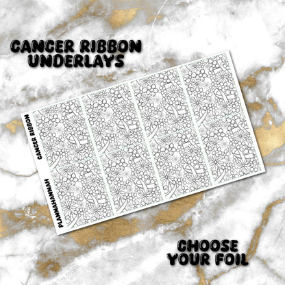 Cancer Ribbon | Foiled Underlay