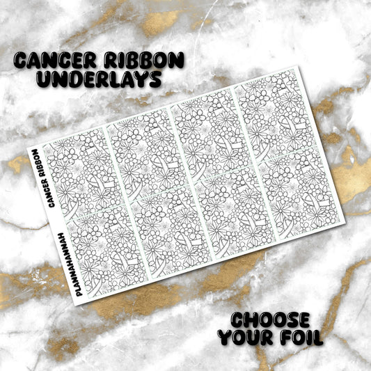 Cancer Ribbon | Foiled Underlay