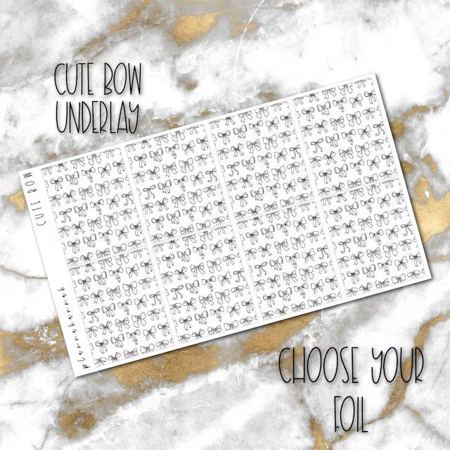 Cute Bow | Foiled Underlay